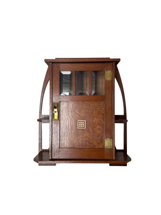 Arts & Crafts Wall Cabinet in Oak by Onder den Sint Maarten, 1900s